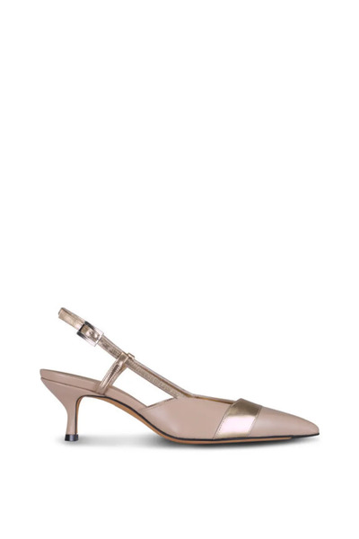  Kiton Metallic Leather Sling - Neutrals 