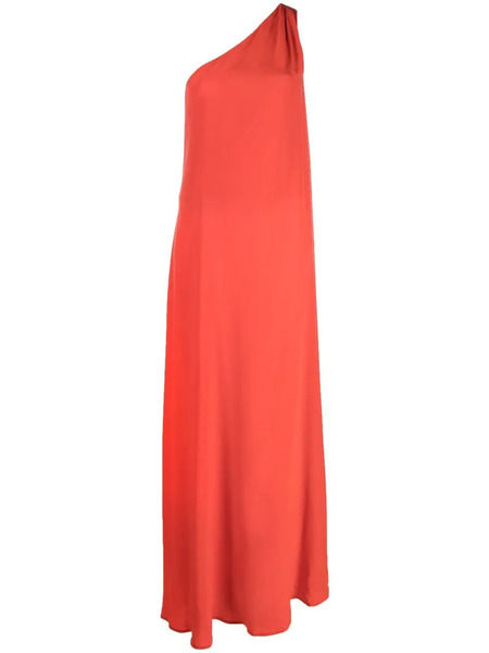  Kiton One-shoulder Silk Maxi Dress - Red 