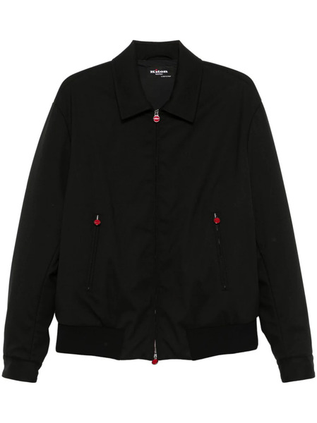  Kiton Padded Bomber Jacket - Black 