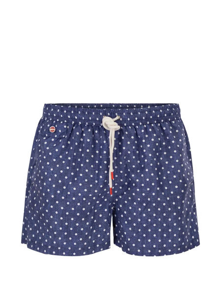  Kiton Patterned Swim Shorts - Blue 