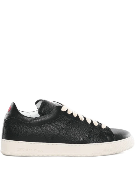  Kiton Pebbled Trainers - Black 