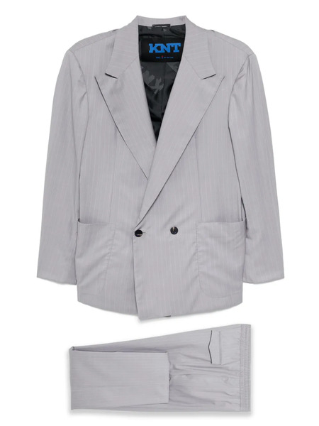 Kiton Pinstripe Suit - Grey 