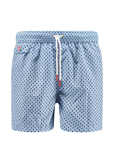  Kiton Pocket Patterned Beachwear - Blue 