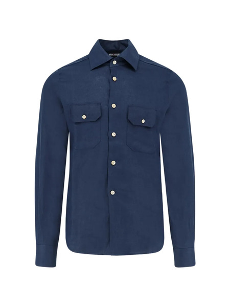  Kiton Pocket Shirt - Blue 