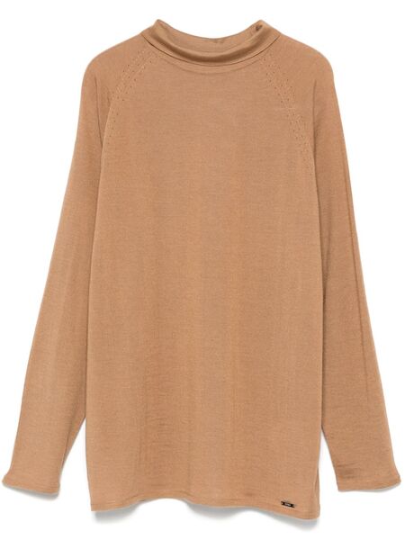  Kiton Pointelle-trim Sweater - Brown 