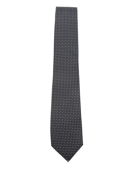  Kiton Polka-dot Silk Tie - Blue 