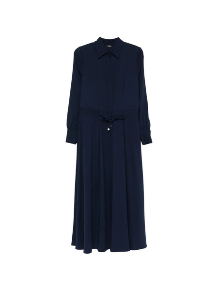  Kiton Polo-collar Maxi Dress - Blue 