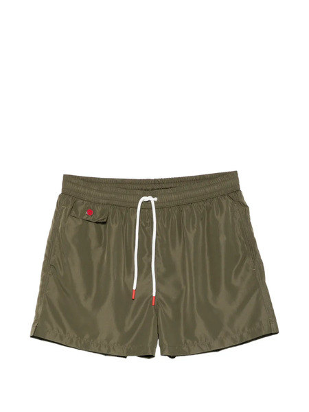  Kiton Print Beach Shorts - Green 