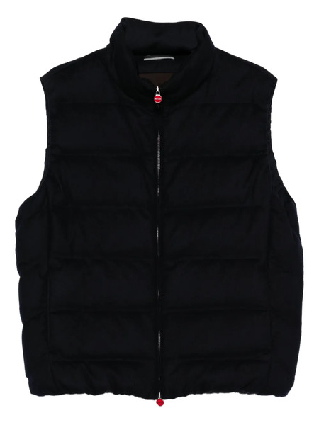  Kiton Quilted Zip-fastening Vest - Blue 