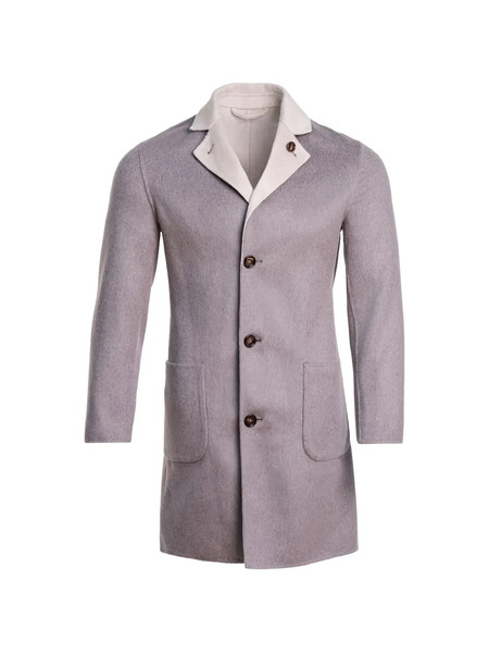  Kiton Reversible Cashmere Coat - Grey 