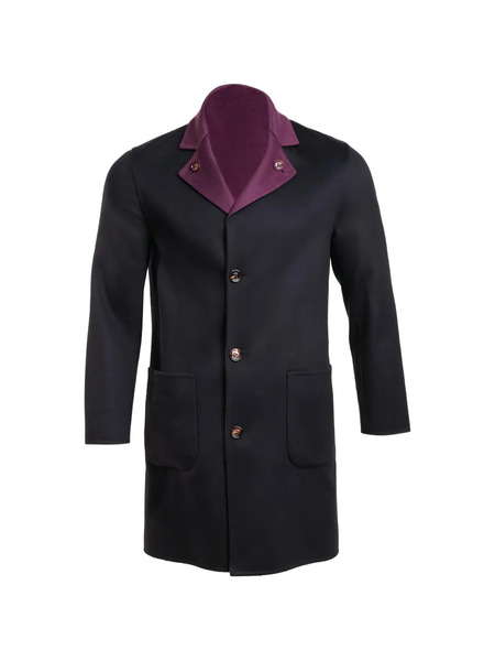  Kiton Reversible Cashmere Overcoat - Blue 