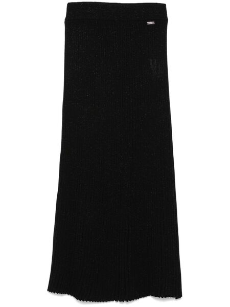  Kiton Ribbed Midi Skirt - Black 