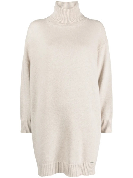  Kiton Roll-neck Cashmere Dress - Brown 