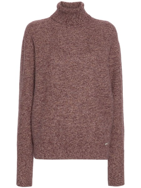  Kiton Roll-neck Speckle-knit Jumper - Red 