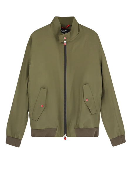  Kiton Rubberised-trim Jacket - Green 