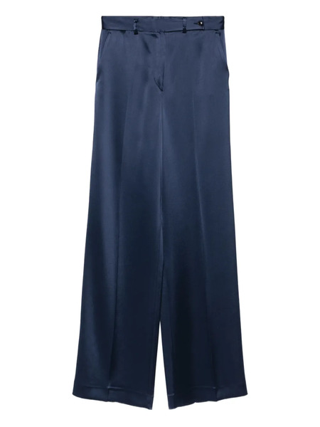  Kiton Satin Trousers - Blue 
