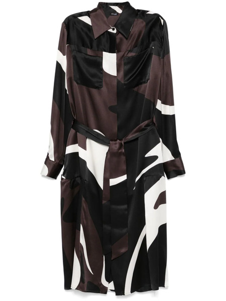  Kiton Silk Midi Dress - Black 