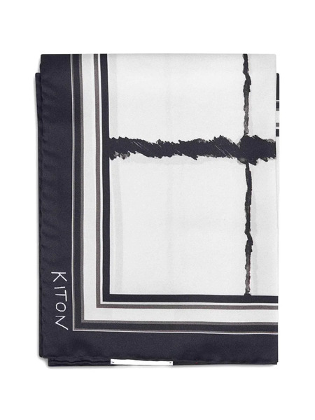  Kiton Silk Scarf - Black 