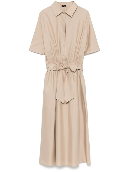  Kiton Silk Shirt Dress - Neutrals 