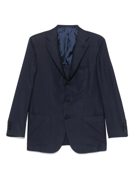  Kiton Single-breasted Blazer - Blue 