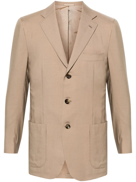  Kiton Single-breasted Cashmere-blend Blazer - Brown 