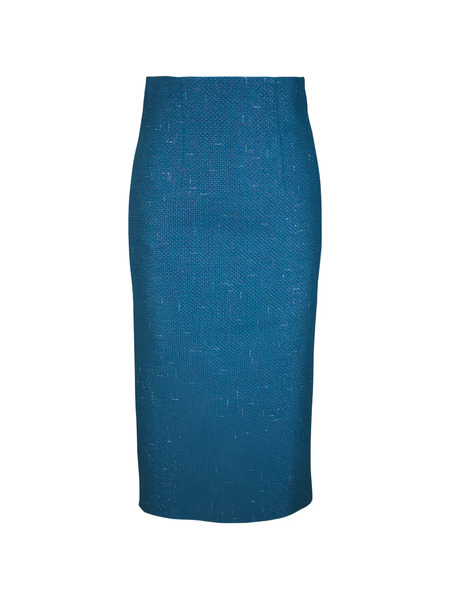  Kiton Split Pencil Skirt - Blue 