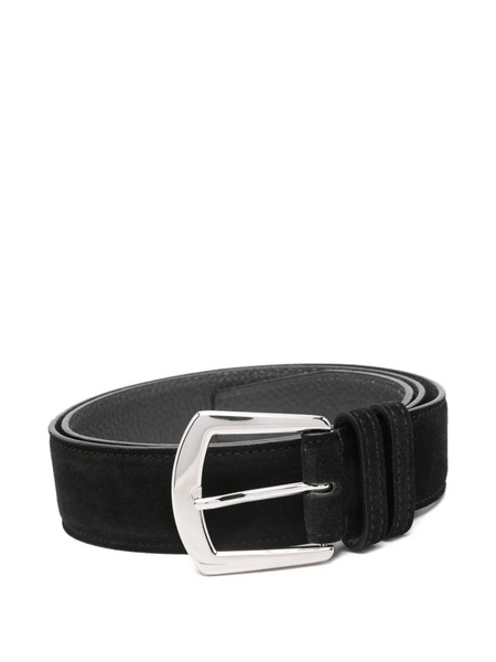  Kiton Suede Belt - Black 