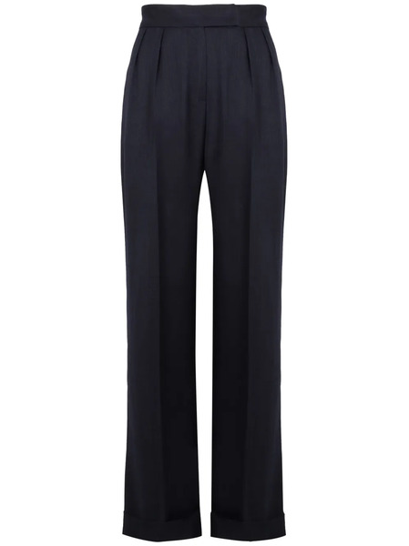  Kiton Virgin Wool Straight-leg Trousers - Blue 