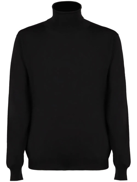  Kiton Wool Jumper - Black 