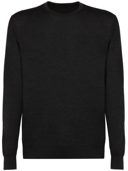  Kiton Wool Jumper - Black 