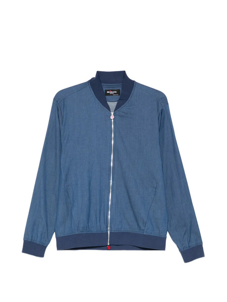 Kiton Zip Bomber Jacket - Blue 