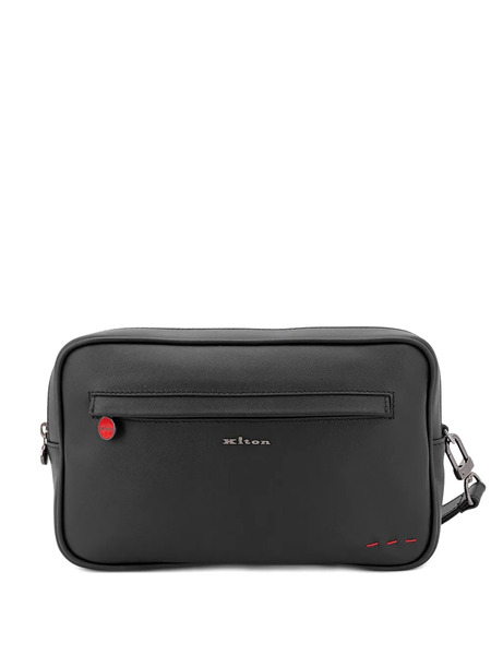  Kiton Zip Clutch Bag - Black 
