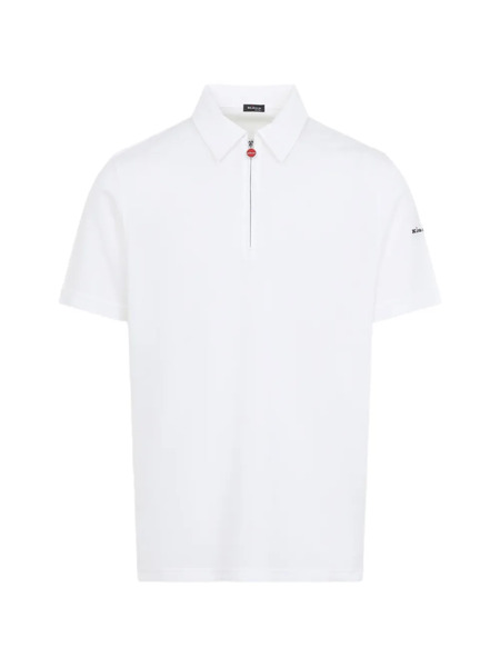  Kiton Zip Polo Shirt - White 