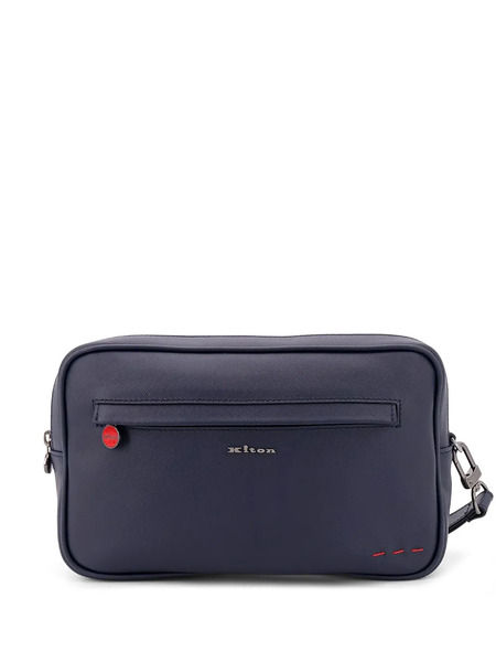  Kiton Zipped Clutch Bag - Blue 
