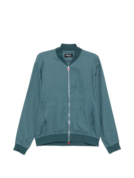 Kiton Zipped Linen Jacket - Blue 