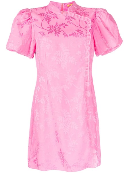  Kitri Philippa Patterned-jacquard Minidress - Pink 