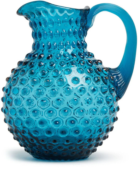  Klimchi Hobnail Crystal Jug - Blue 