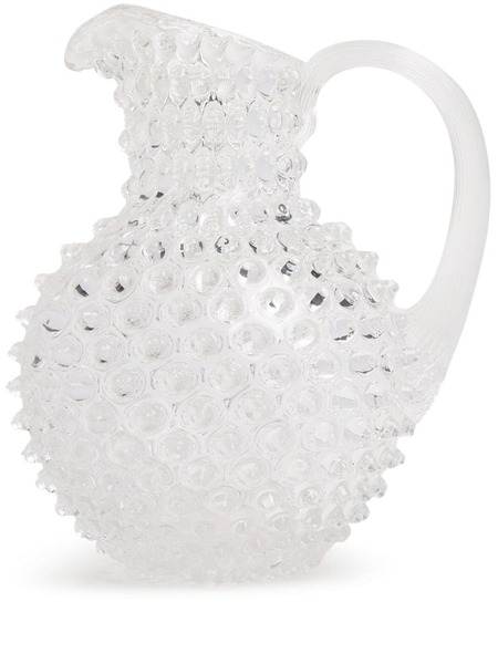  Klimchi Hobnail Glass Jug - White 