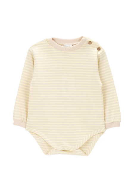  Knot Blurred Stripes Bodysuit - Yellow 
