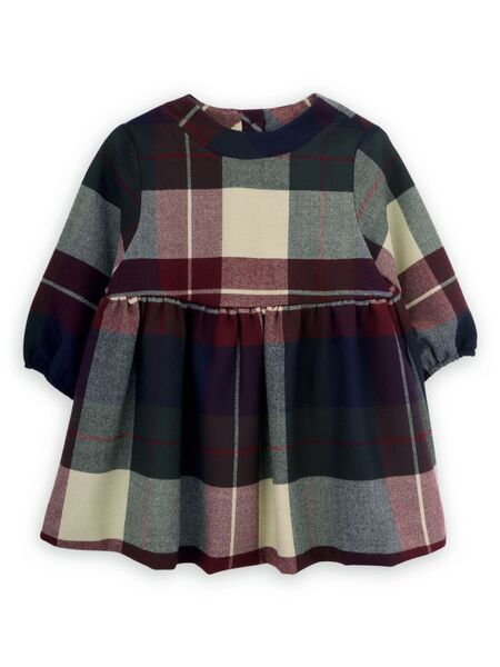  Knot Check-patten Dress - Red 