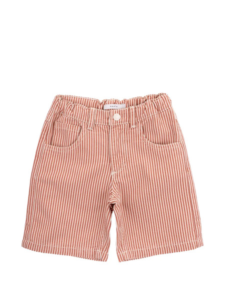  Knot Eddie Striped Canvas Shorts - Brown 