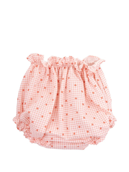  Knot Eleanor Ruffled Checked Bloomers - Pink 