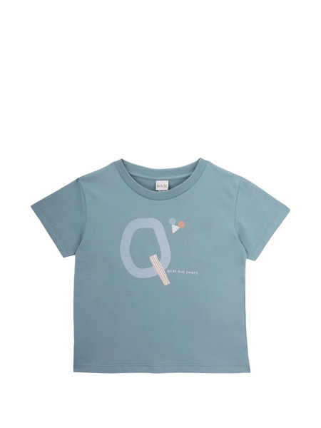  Knot Graphic-print T-shirt - Blue 
