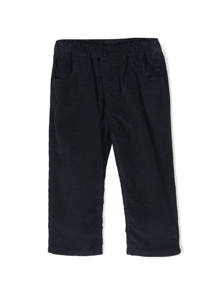  Knot Logo-patch Corduroy Trousers - Blue 