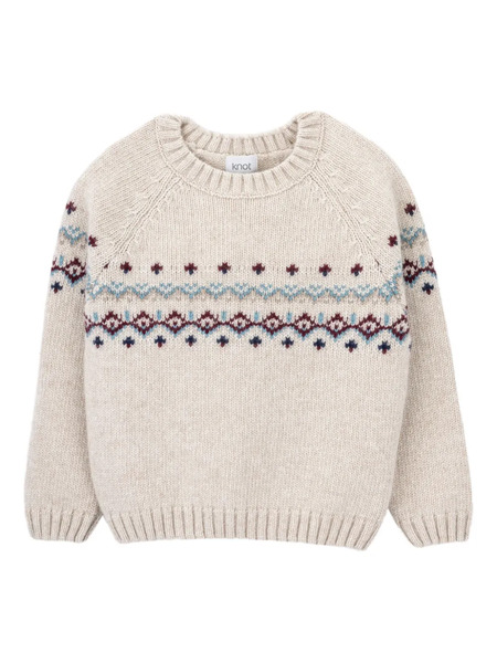 Knot Ribbed Crew-neck Sweater - Neutrals 