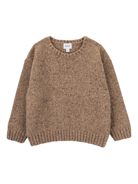  Knot Speckled Knitted Sweater - Brown 