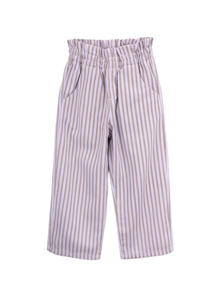  Knot Striped Twill Trousers - Purple 