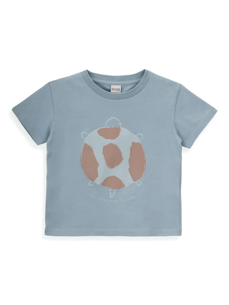  Knot Turtle-print T-shirt - Blue 