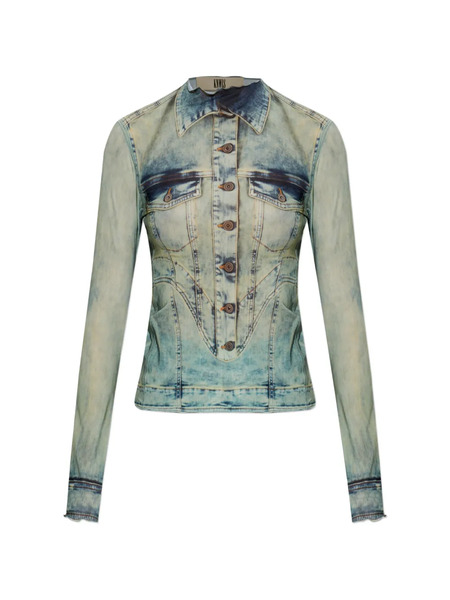  Knwls Halcyon Buttoned Denim Top - Blue 