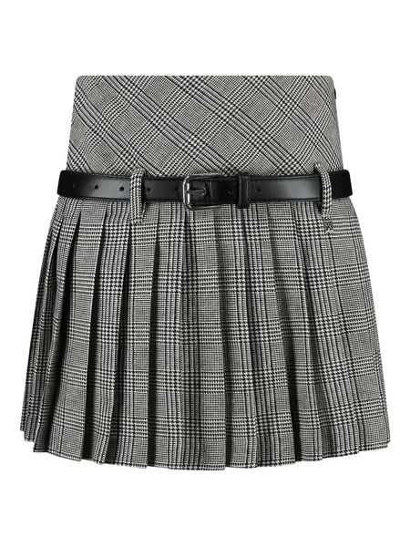  Kocca Pleated Belted Skirt - Grey 